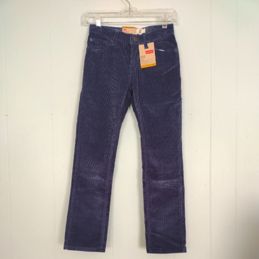 Levi's 511 Slim Corduroys Vintage Blue color Tapered Leg Pants Fit